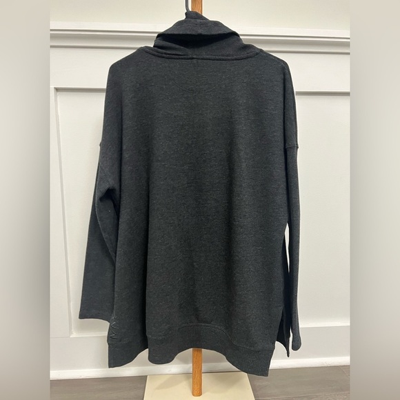 Marc New York Andrew Marc Performance Heather Dark Gray Cowl Neck Sweater sz XL - Picture 6 of 7